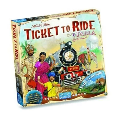 Days Of Wonder Ticket To Ride - India (Map Collection 2 Incl Switzerland) 3 Days Of Wonder Ticket To Ride - India (Map Collection 2 Incl Switzerland)